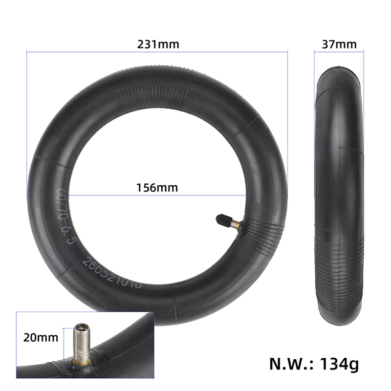10*2 inch Gas mouth straight Air inflation inner rubber material durable shockproof inner tube for millet M365 electric scooter