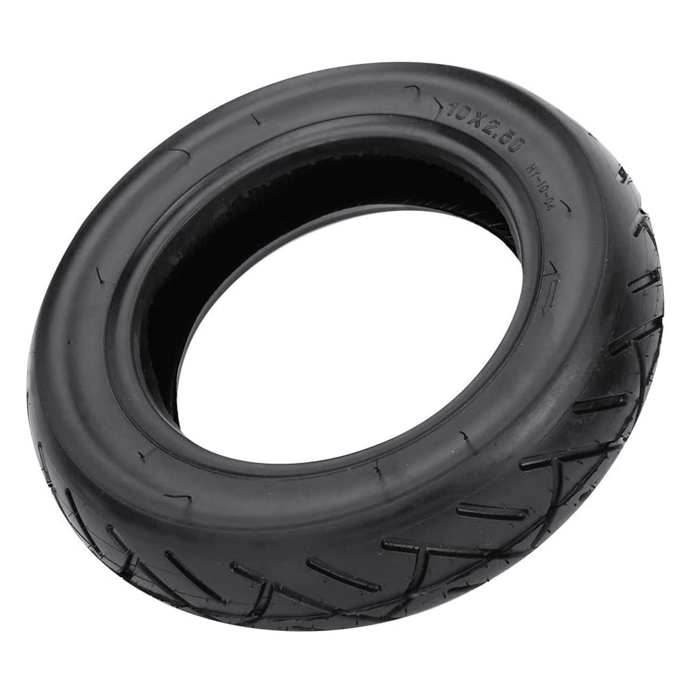Neumático de goma Kugoo M4 de 10x2,5 pulgadas, repuesto de rueda sin cámara para patinete eléctrico, accesorios para neumáticos exteriores delanteros/traseros