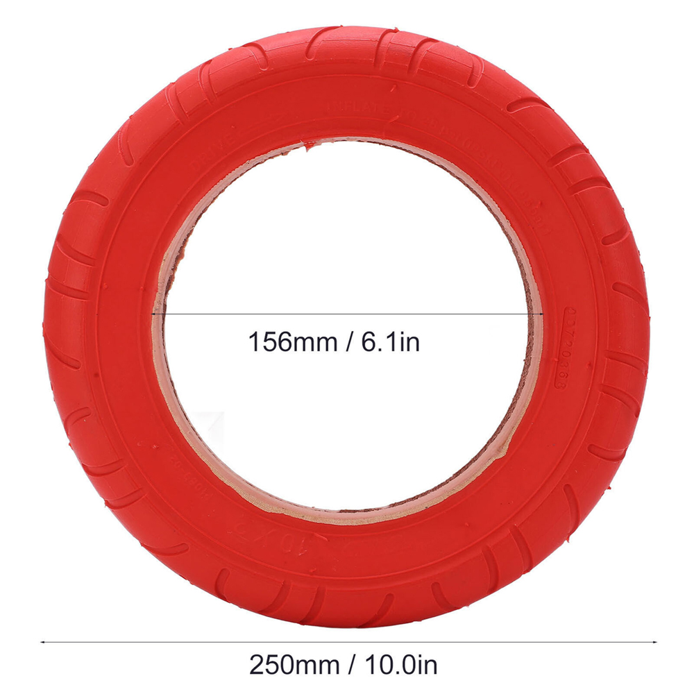 Tubeless Tire 10 Inch Electric Scooter Tires Rubber Outer Inflatable Replacement for Xiaomi M365 Electric Car Scooter Tyre