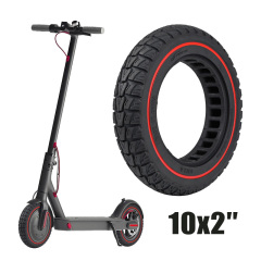 Neumático de nido de abeja sólido sin cámara de goma de 10 pulgadas para piezas de patinete eléctrico Xiaomi Mi M365, ruedas de repuesto, neumático sólido al vacío