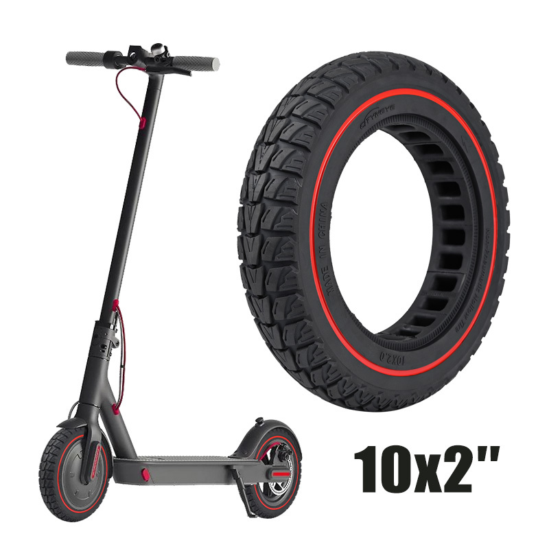 Neumático de nido de abeja sólido sin cámara de goma de 10 pulgadas para piezas de patinete eléctrico Xiaomi Mi M365, ruedas de repuesto, neumático sólido al vacío