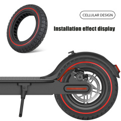 Neumático de nido de abeja sólido sin cámara de goma de 10 pulgadas para piezas de patinete eléctrico Xiaomi Mi M365, ruedas de repuesto, neumático sólido al vacío