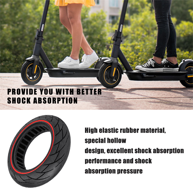 Neumático sólido de nido de abeja 10x2,5 para Scooter eléctrico Ninebot Max G30 neumático sin cámara renovable/sostenible/medio ambiente