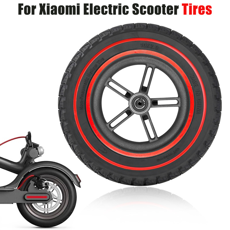 Neumático de nido de abeja sólido sin cámara de goma de 10 pulgadas para piezas de patinete eléctrico Xiaomi Mi M365, ruedas de repuesto, neumático sólido al vacío
