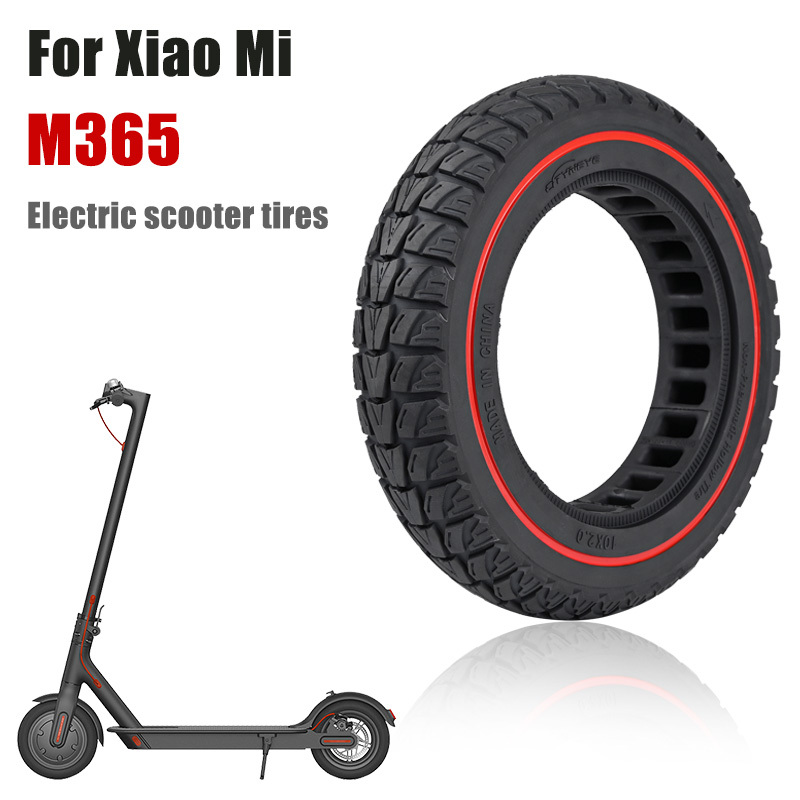 Neumático de nido de abeja sólido sin cámara de goma de 10 pulgadas para piezas de patinete eléctrico Xiaomi Mi M365, ruedas de repuesto, neumático sólido al vacío