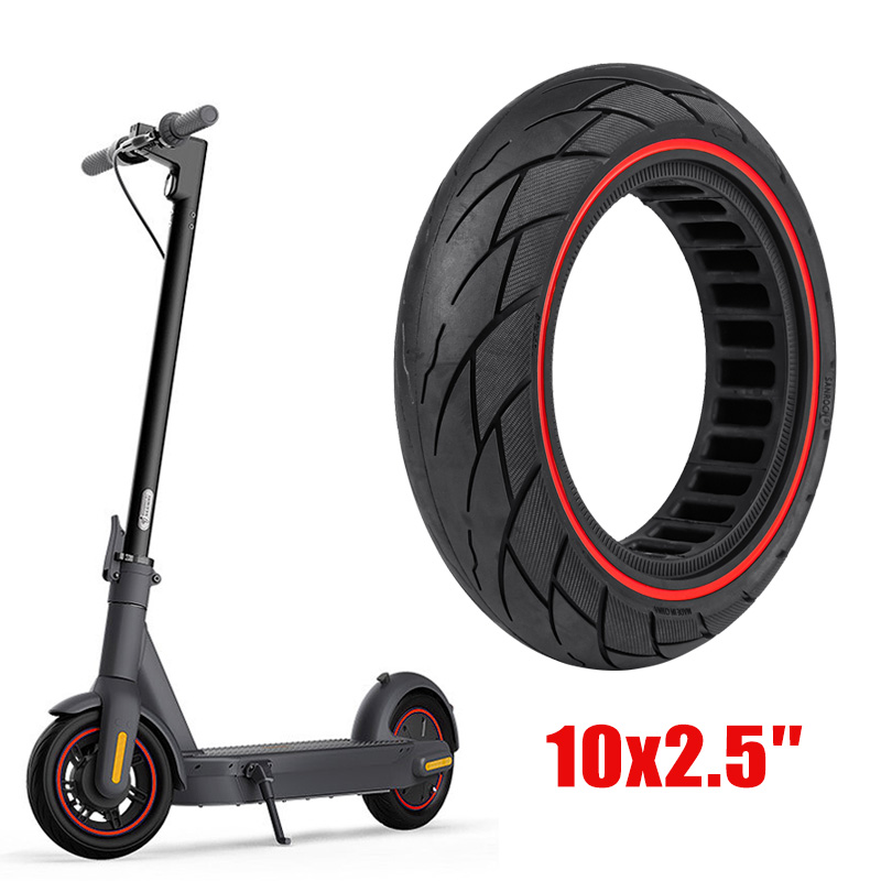 Neumático sólido de nido de abeja 10x2,5 para Scooter eléctrico Ninebot Max G30 neumático sin cámara renovable/sostenible/medio ambiente