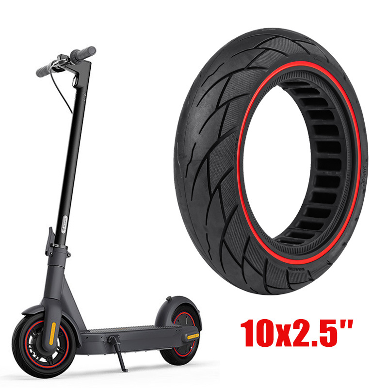 Neumático sólido de nido de abeja 10x2,5 para Scooter eléctrico Ninebot Max G30 neumático sin cámara renovable/sostenible/medio ambiente