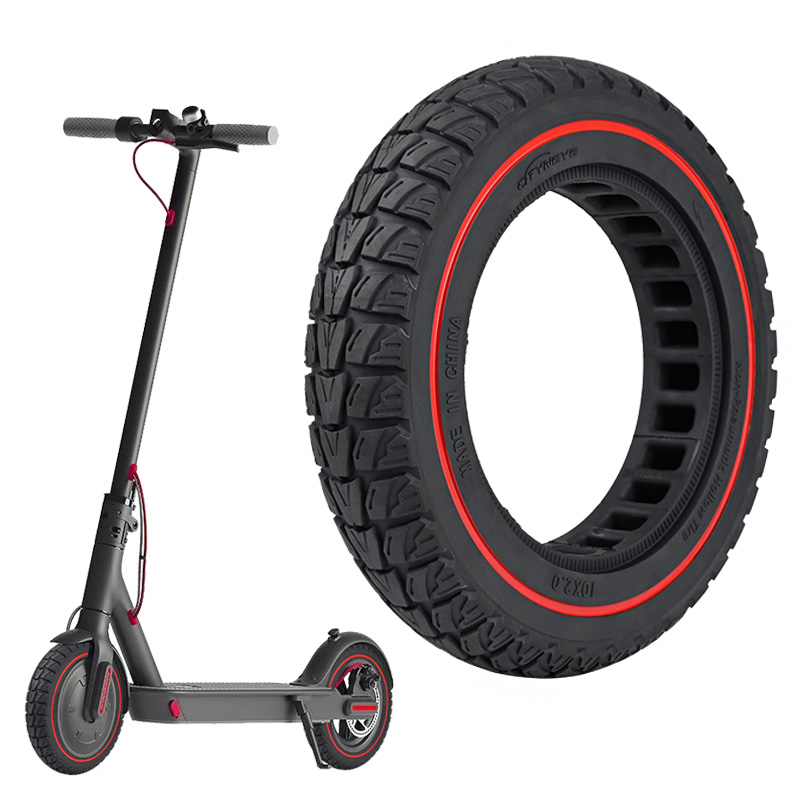 Neumático de nido de abeja sólido sin cámara de goma de 10 pulgadas para piezas de patinete eléctrico Xiaomi Mi M365, ruedas de repuesto, neumático sólido al vacío