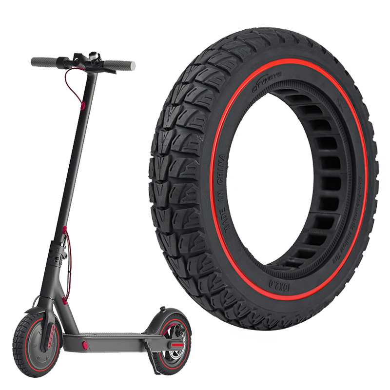 Neumático de nido de abeja sólido sin cámara de goma de 10 pulgadas para piezas de patinete eléctrico Xiaomi Mi M365, ruedas de repuesto, neumático sólido al vacío