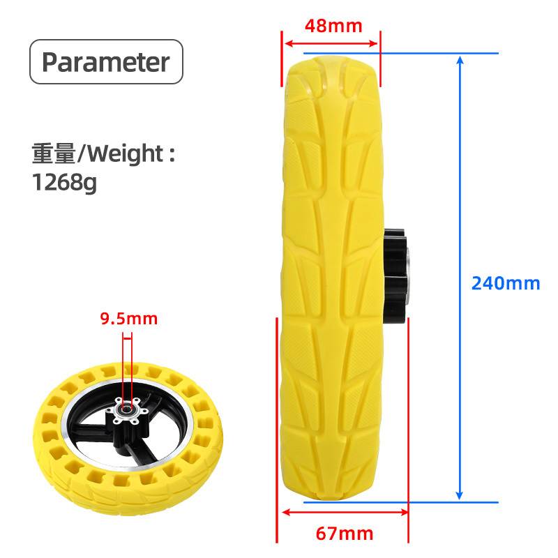 10*2.125 Inch Scooter Solid Tire With Hub For Kugoo M4 Electric Scooter Tire