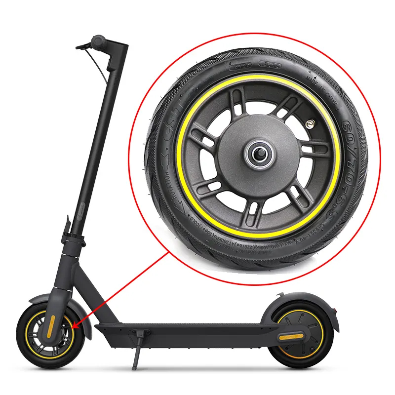 Cubo de rueda delantera con neumático de vacío para patinete eléctrico Ninebot MAX G30, accesorios de repuesto para rueda delantera