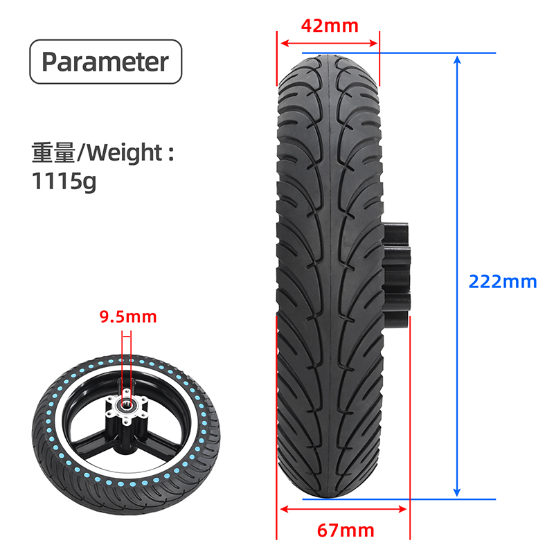 8.5 Inch Solid Tire With Hub For Kugoo M4 Electric Scooter Tire Replacement Parts