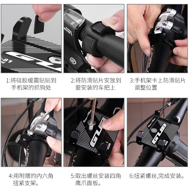 Support de téléphone de vélo et support de téléphone de moto pour iPhone 13/14 Plus/Pro Max et autres smartphones de 55 à 100 mm, support de téléphone de vélo