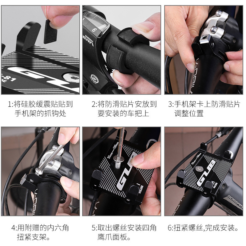Support de téléphone de vélo et support de téléphone de moto pour iPhone 13/14 Plus/Pro Max et autres smartphones de 55 à 100 mm, support de téléphone de vélo