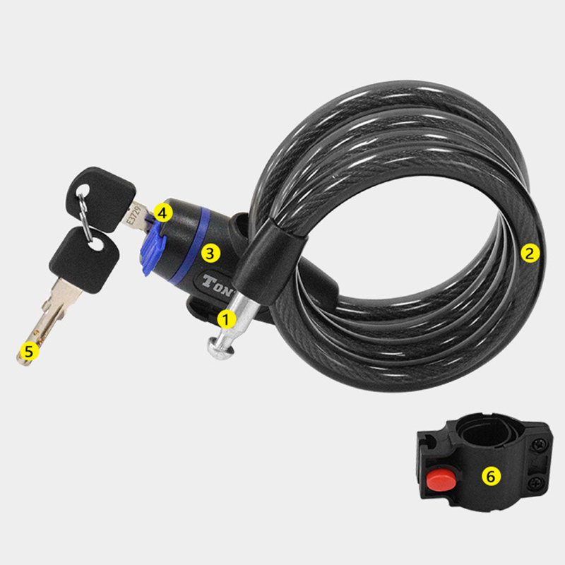 Disc Brake Wheels Lock With Steel Wire For Xiaomi Mijia M365 PRO Electric Scooters Anti-Theft Waterproof Alarm Cable Locks