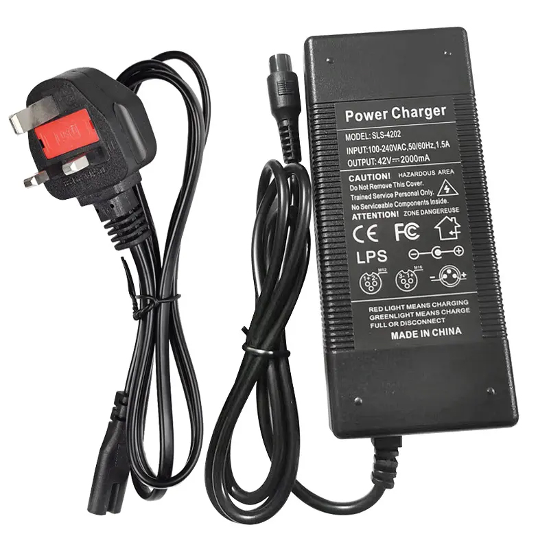 42V 2A Small Airhead Charger With Plug Charger With EU / US / UK / AU Plug Battery charger for Kugoo M4/Balance Bike