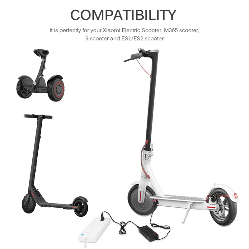 Adaptateur secteur universel de Scooter de chargeur de Lithium de 42V 3A pour des pièces de Scooter électrique de Xiaomi M365 avec l'ue/AU/royaume-uni/états-unis