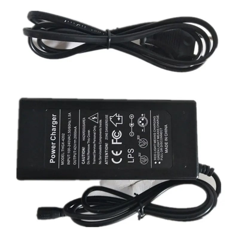 42V 2A Small Airhead Charger With Plug Charger With EU / US / UK / AU Plug Battery charger for Kugoo M4/Balance Bike