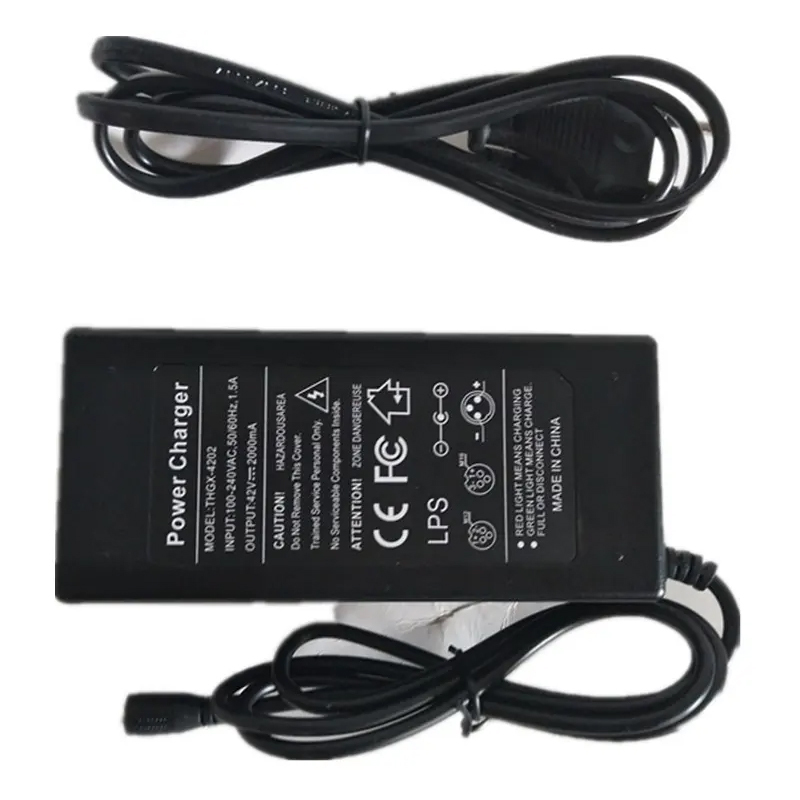 42V 2A Small Airhead Charger With Plug Charger With EU / US / UK / AU Plug Battery charger for Kugoo M4/Balance Bike