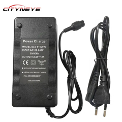 Power Charger Fast Charging Adapter DC 54.6V 2A Battery Charger For 10 Inch Kugoo M4 Electric Scooter