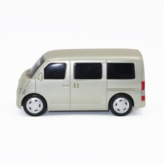 1:43 Scale Lightweight Passenger Van Toy - Plastic Pull-Back Commuter Van
