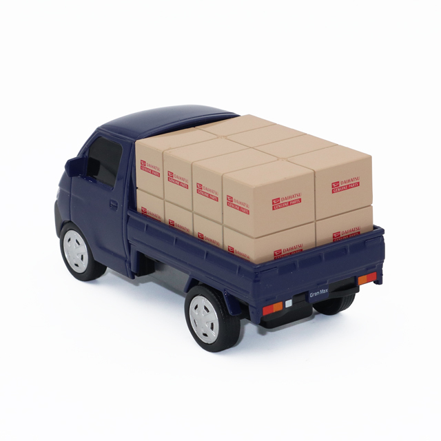 1:43 Scale Compact Delivery Truck Toy - Lightweight Plastic Model with Pull-Back Action