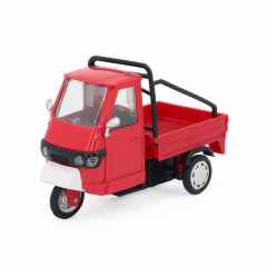 1:43 Scale Commercial Delivery Tricycle Diecast - Pull-Back Alloy Utility Trike