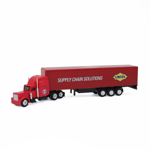 American Style Semi-Truck with Container - 1/87 Diecast (Sleeper Cab)