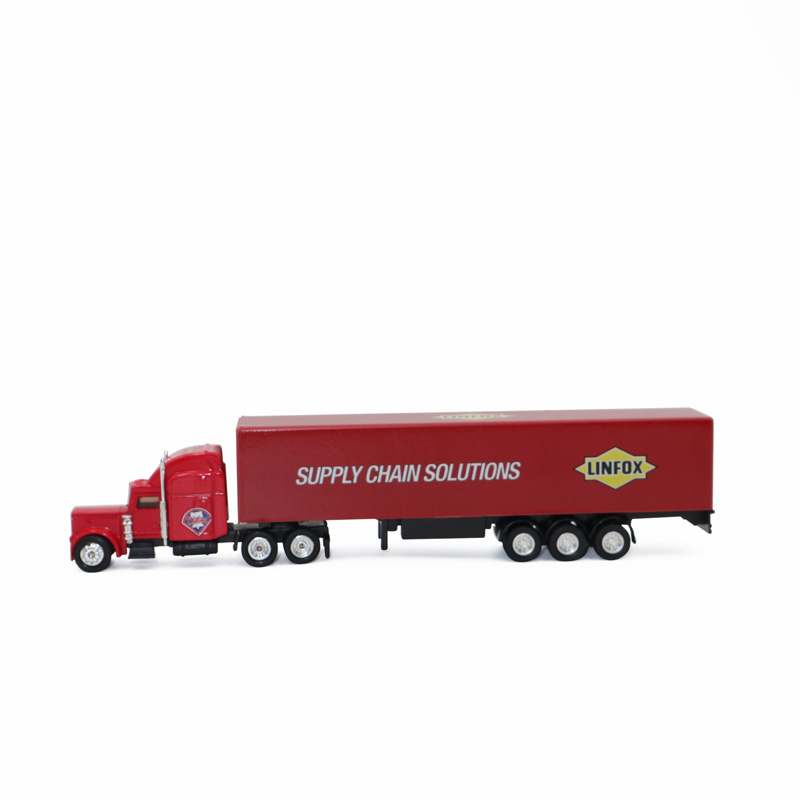 American Style Semi-Truck with Container - 1/87 Diecast (Sleeper Cab)