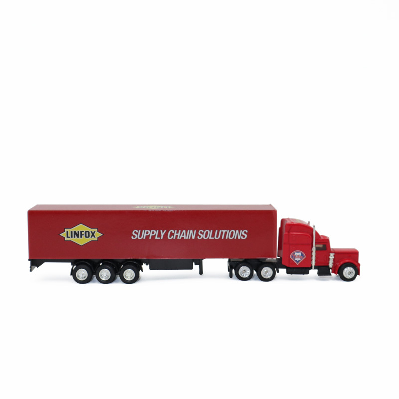 American Style Semi-Truck with Container - 1/87 Diecast (Sleeper Cab)