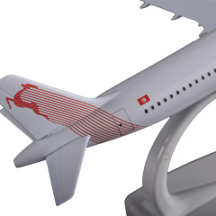 A320 Tunisair Diecast Metal Plane Model