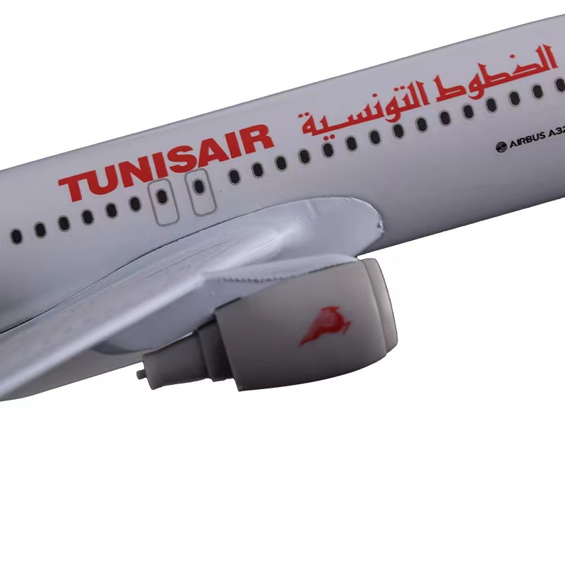 A320 Tunisair Diecast Metal Plane Model