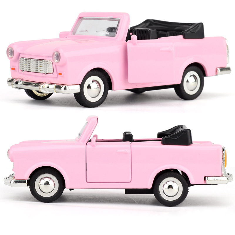 1:36 Scale Retro Pickup Truck Diecast - Pull-Back Alloy Toy with Opening Tailgate