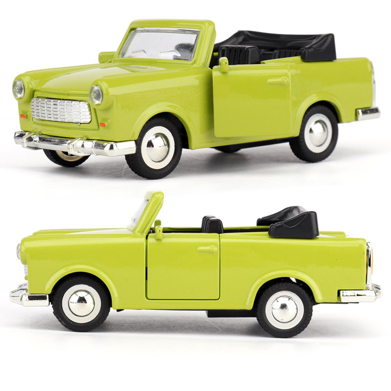1:36 Scale Retro Pickup Truck Diecast - Pull-Back Alloy Toy with Opening Tailgate