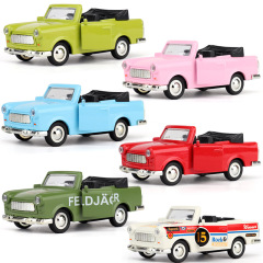 1:36 Scale Retro Pickup Truck Diecast - Pull-Back Alloy Toy with Opening Tailgate