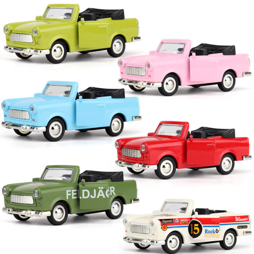 1:36 Scale Retro Pickup Truck Diecast - Pull-Back Alloy Toy with Opening Tailgate