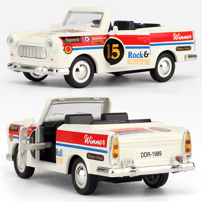 1:36 Scale Retro Pickup Truck Diecast - Pull-Back Alloy Toy with Opening Tailgate
