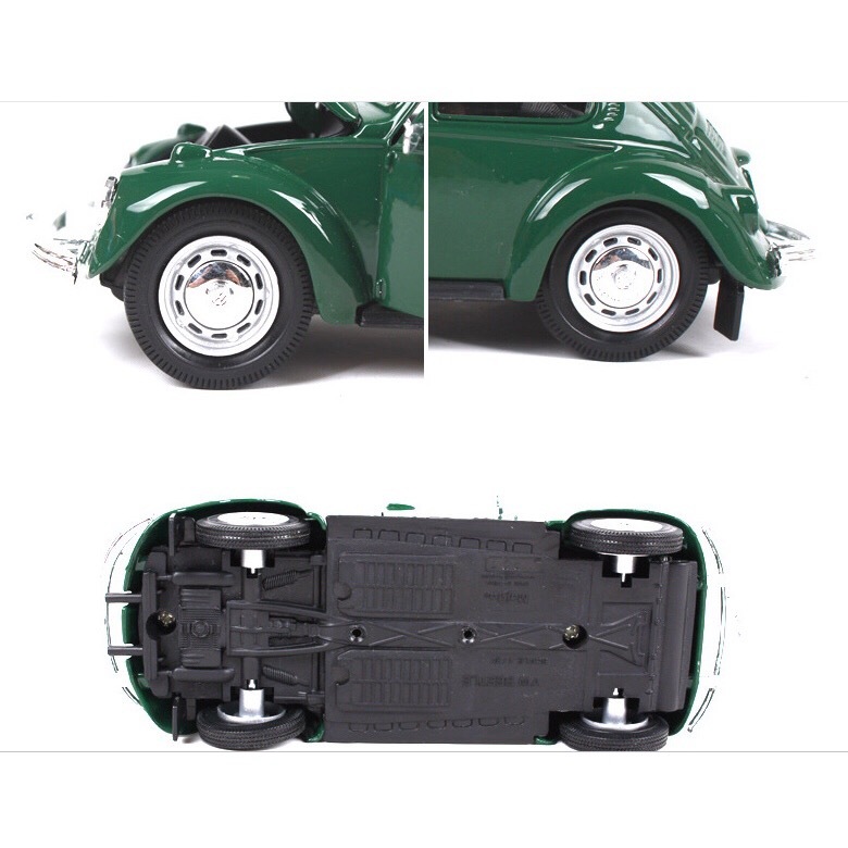 1:24 Scale Classic Beetle Diecast Model - Large Format Vintage Alloy Car