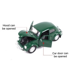 1:24 Scale Classic Beetle Diecast Model - Large Format Vintage Alloy Car