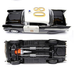 1:18 Vintage Police Cruiser Diecast Model - Classic Law Enforcement Alloy Car