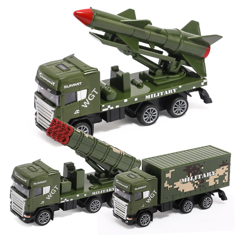 1:64 Military Combat Vehicle Diecast Model - Tactical Missile Launcher Toy