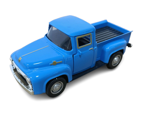 Retro Alloy Pickup Truck with Rubber Tires - Desktop Decor Toy