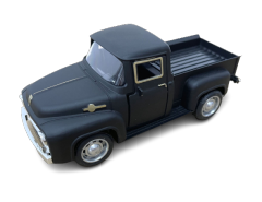 Retro Alloy Pickup Truck with Rubber Tires - Desktop Decor Toy