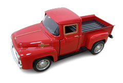 Retro Alloy Pickup Truck with Rubber Tires - Desktop Decor Toy