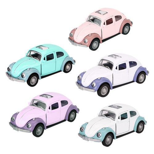 1:36 alloy pull-back beetle car model (five new models)