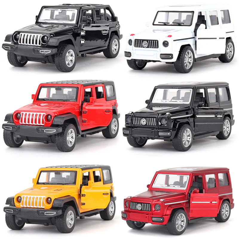 1:36 Off-Road Jeep Diecast Model - Rugged Alloy Toy with Pull-Back Function