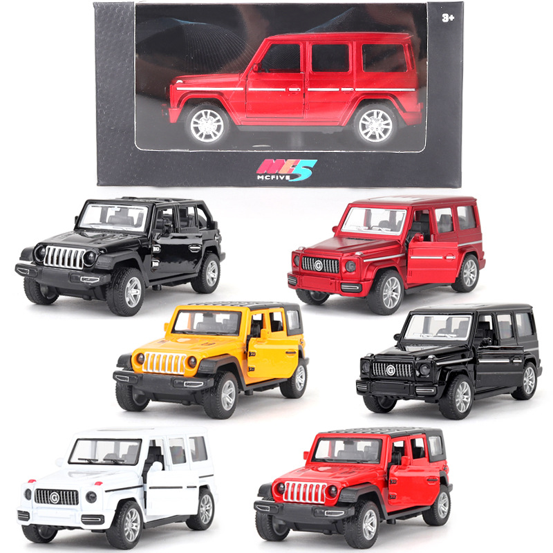 1:36 Off-Road Jeep Diecast Model - Rugged Alloy Toy with Pull-Back Function
