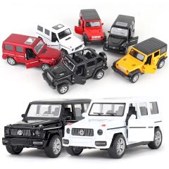 1:36 Off-Road Jeep Diecast Model - Rugged Alloy Toy with Pull-Back Function