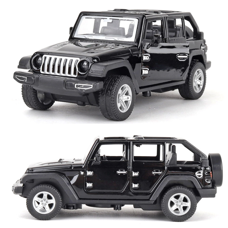 1:36 Off-Road Jeep Diecast Model - Rugged Alloy Toy with Pull-Back Function