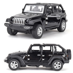 1:36 Off-Road Jeep Diecast Model - Rugged Alloy Toy with Pull-Back Function
